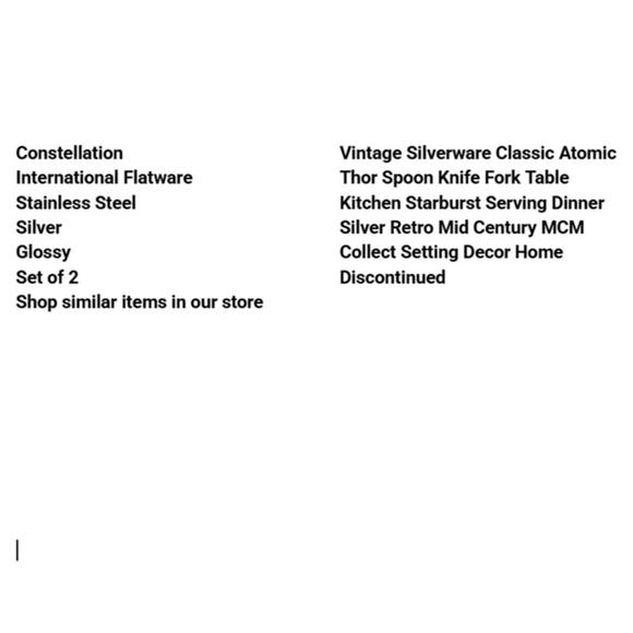 Vintage Atomic Constellation by International Stainless Flatware Glossy Set of 2 - Picture 2 of 5